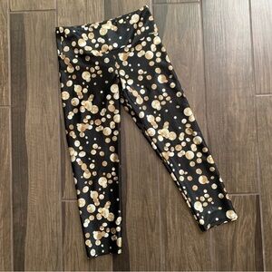 Goldsheep Gold Champgane Bubbles Crop Leggings Sz S